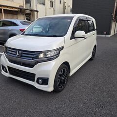 本土物!! 本島、石垣送料無料!! 最上級グレード! N-WGNカスタム ターボ 車検長め 超キレイ! 希少15インチアルミ クルコン 衝突軽減ブレーキ 諸費用無し! の画像