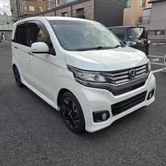 本土物!! 本島、石垣送料無料!! 最上級グレード! N-WGNカスタム ターボ 車検長め 超キレイ! 希少15インチアルミ クルコン 衝突軽減ブレーキ 諸費用無し! の画像