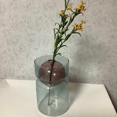 フランフラン　花瓶　一輪挿し　ガラス製　ガラス球　花器　生花　ア...