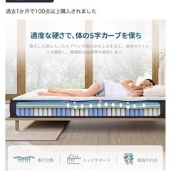 ほぼ新品セミダブルベッドマットレスの画像