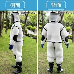 スズメ蜂防護服 スズメバチ駆除用蜂防護服 フェイスネット付き 通気性 つなぎ服 虫よけ 作業服の画像