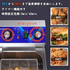 新品　電気フライヤー 20L 卓上フライヤー 揚げ物器 ミニフライヤー 揚げ物 温度調節80℃-200℃ 家庭用フライヤー の画像