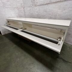 【パモウナ】 テレビボード BWシリーズ ホワイト 下段収納あり W1800 高級家具 テレビ台 Y0484 の画像