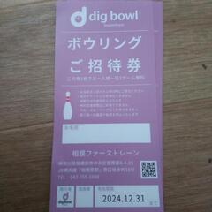 ボウリング　ご招待券　3枚　dig bowl sagamihara 有効期限2024.12.31の画像
