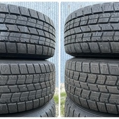 バリ溝 GOOD YEAR ICE NAVI7 アイスナビセブン 195/65R15 91Q スタッドレス MILLOUS ミルアスアルミホイール 4本SETの画像