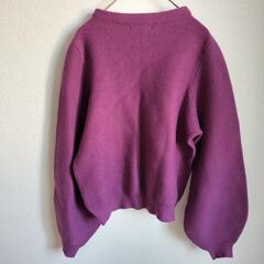 ⭐️OFUON ⭐️オフオン　セーター　プルオーバー　ニット　カットソー　紫　М　サイズ38の画像