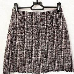 アルシーヴ　ブラック×ピンク チェックミニスカートの画像