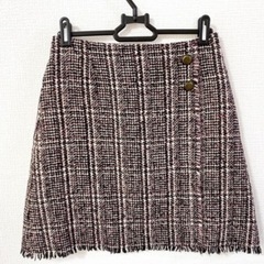 アルシーヴ　ブラック×ピンク チェックミニスカート