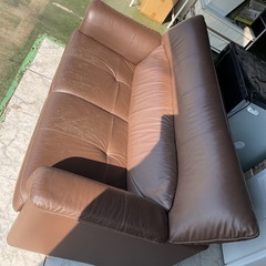 2人掛けソファー　ブラウン　中古
