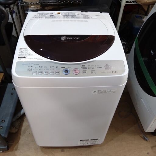 12/1SHARP/シャープ 洗濯機 ES-GE60K-T 2011年製 5kg 家電
