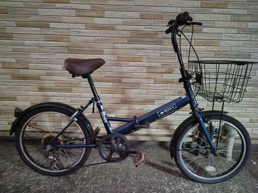 中古 折畳み　自転車 6段変速 20インチ ライト無し 軽整備済み 防犯登録対応 町田市 相模原市 MM517