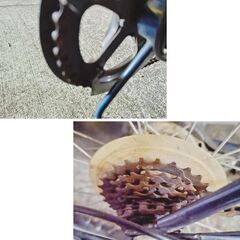 中古 折畳み　自転車 6段変速 20インチ ライト無し 軽整備済み 防犯登録対応 町田市 相模原市 MM517の画像