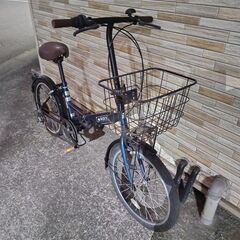 中古 折畳み　自転車 6段変速 20インチ ライト無し 軽整備済み 防犯登録対応 町田市 相模原市 MM517の画像