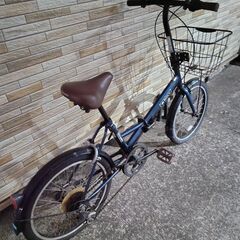 中古 折畳み　自転車 6段変速 20インチ ライト無し 軽整備済み 防犯登録対応 町田市 相模原市 MM517の画像