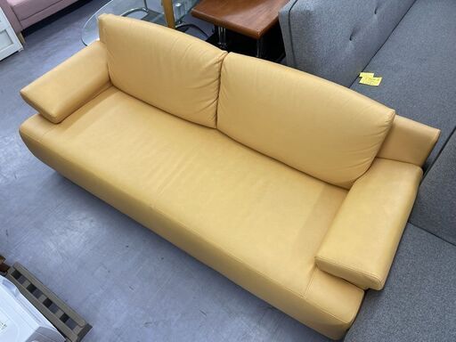 2.5人掛け ソファ ソフトレザー オレンジ系  2.5P 2人掛け レザー 札幌市手稲区