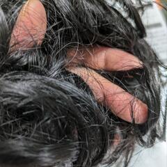 ポイント　ウィッグ　ブラックの画像