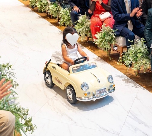 ポルシェタイプ　電動乗用ラジコンカー　結婚式リングボーイ　リングガール 美品】ラジコンカー 結婚式 リングボーイ リングガール 電動乗用