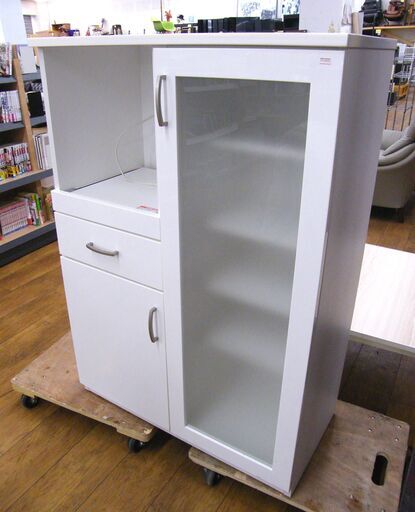 ニトリ レンジボード ミドルレンジボード 幅80cm ホワイト 白 食器棚 キッチン収納 収納家具 NITORI 札幌市 厚別区