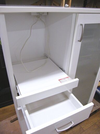 ニトリ レンジボード ミドルレンジボード 幅80cm ホワイト 白 食器棚 キッチン収納 収納家具 NITORI 札幌市 厚別区