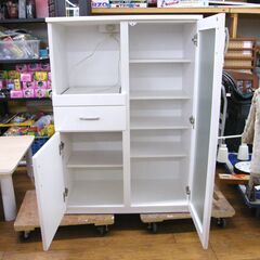 ニトリ レンジボード ミドルレンジボード 幅80cm ホワイト 白 食器棚