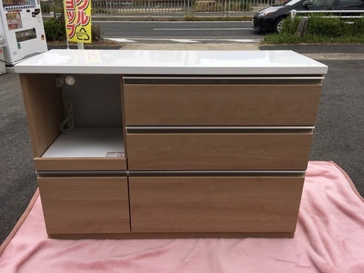 A-928　キッチンカウンター　キッチン収納　美品