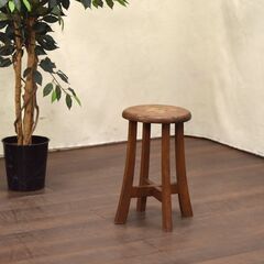 ≪zyt1712ジ≫ 古家具/古道具 丸椅子 直径27cm 高さ...