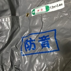 建設足場用シート1.8ｘ3.4m 厚み0.4mm 薄手 グレー　2枚セットの画像