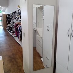 ★ジモティ割あり★  ワードローブ ホワイト H180×D54×W61 クリーニング済み MT2967の画像