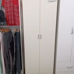 ★ジモティ割あり★  ワードローブ ホワイト H180×D54×...