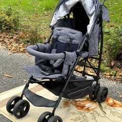 株式会社日本育児 Kinderwagon キンダーワゴン DUOシティHOP 二人乗り用ベビーカー ブルーデニム 定価32,396 取説付の画像