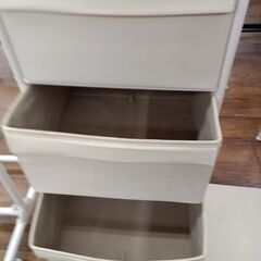 ★ジモティ割あり★  収納付きラック ホワイト H172×D36×W80 クリーニング済み MT2974の画像