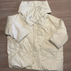ホワイト 中綿ジャケット オーバーサイズ