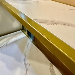 《売約済》【池上店】 オープンシェルフ 4段シェルフ オープンラック 棚 大理石 模様 ラック 姫系 シェルフ の画像