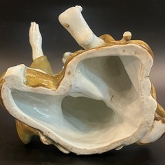 伏せ香炉 伏香炉 人物 爺 翁 仙人 焼物 陶器 時代物 置物の画像