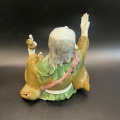 伏せ香炉 伏香炉 人物 爺 翁 仙人 焼物 陶器 時代物 置物の画像