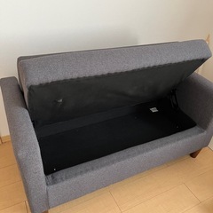 引き取り限定❣️収納付きソファ 2人掛けの画像