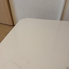 ニトリ　テーブル　折り畳み　机　ホワイトの画像