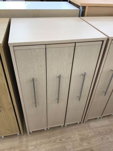 ★ジモティ割あり★  スライド収納棚 ナチュラル H95×W58×D48 クリーニング済み KJ6893