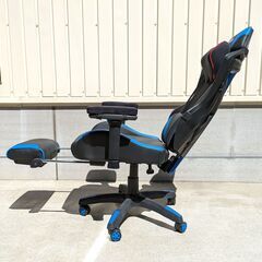 【20241213受付終了・J売】Motina・ゲーミングチェア・リクライニング・ヘッドレスト・オットマトン付・eスポーツ・No.240613-44の画像