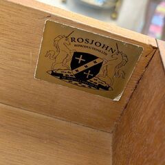 ROSJOHN(ロスジョン)・ヴィンテージテーブル・レザートップ・英国家具・英国王室御用達・No.230801-05の画像