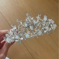 結婚式　新婦セット ティアラ グローブ イヤリング　ウェディングの画像
