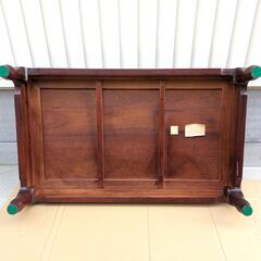 天然木座卓・大型テーブル・花梨・大塚家具・No.230801-19の画像