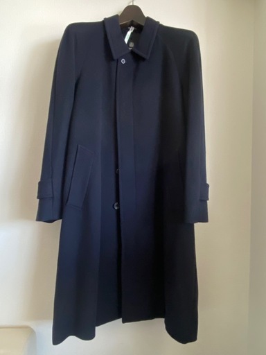 “アクアスキュータム”カシミヤコート濃紺メンズL