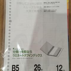 B5 カラーラミネートインデックス