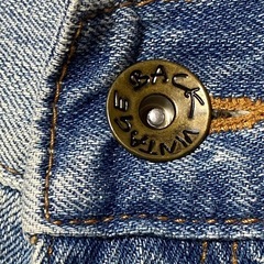 VINTAGE BACK メンズ 高級感 リップド デニムショートパンツレトロの画像