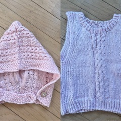 ｷｯｽﾞ 7枚ｾｯﾄ 80ｻｲｽﾞ 秋冬用 ﾊﾟｼﾞｬﾏ 服 ﾆｯﾄ 帽子　の画像