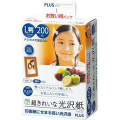 【送料無料】 PLUS プラス 超きれいな光沢紙 L版(127㎜...