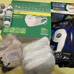 不織布マスク280枚程、除菌ハンドジェル80ml 5本　まとめて　