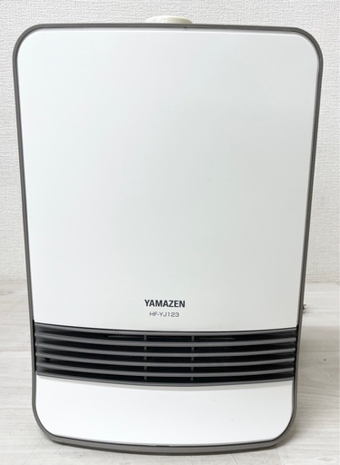 【中古品】YAMAZEN 山善 セラミックヒーター(1200/1100W 2段階切替) ホワイト HF-J123(W) 2018年製 暖房機器 季節家電 生活家電