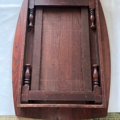 昭和の食卓 天然木 ちゃぶ台 長方形型 折りたたみ式 座卓 書斎 作業用テーブル 和を演出 良い味出てます 頑丈です 中古品  の画像